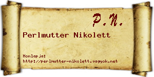 Perlmutter Nikolett névjegykártya